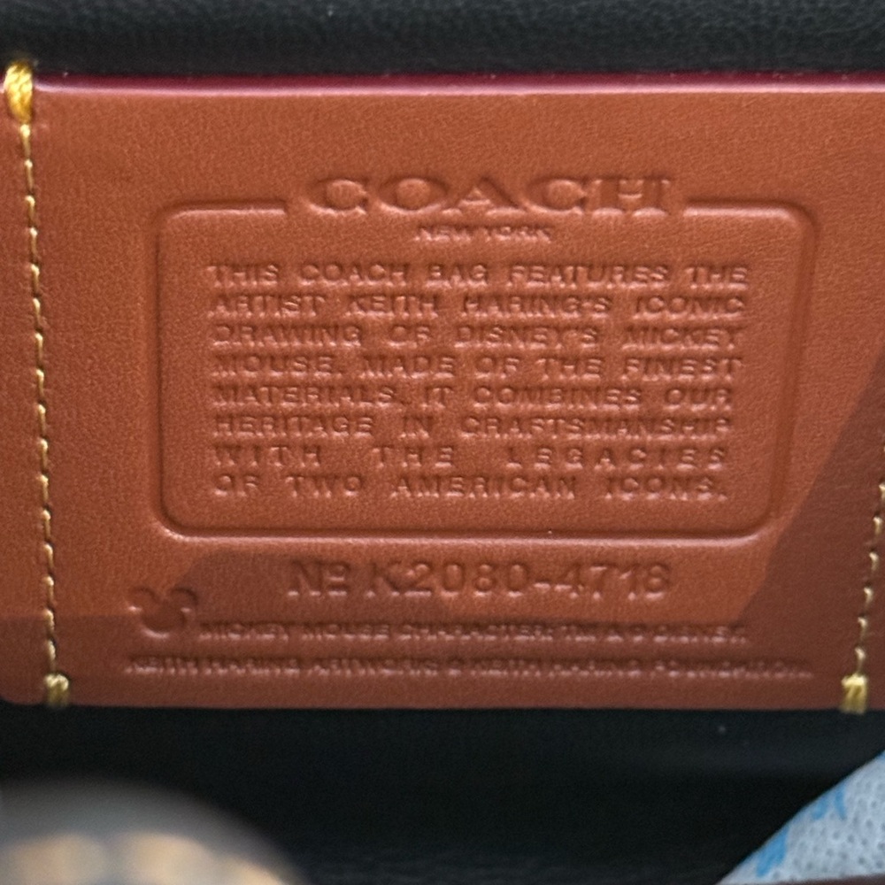 Coach Disney Mickey Mouse x Keith Haring Kisslock Limited Edition Bag ~ NWT - Picture 15 of 16